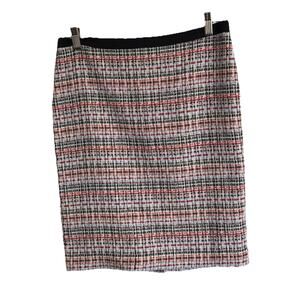 Talbots Pencil Skirt Sz 8P Multicolor Twill Career Wear Classic Chic Office
